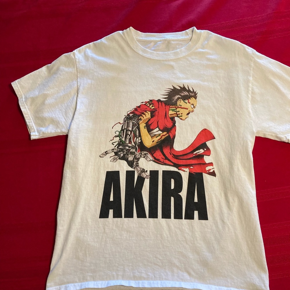 Mens Akira Anime White Short Sleeved Tee Sz Medium